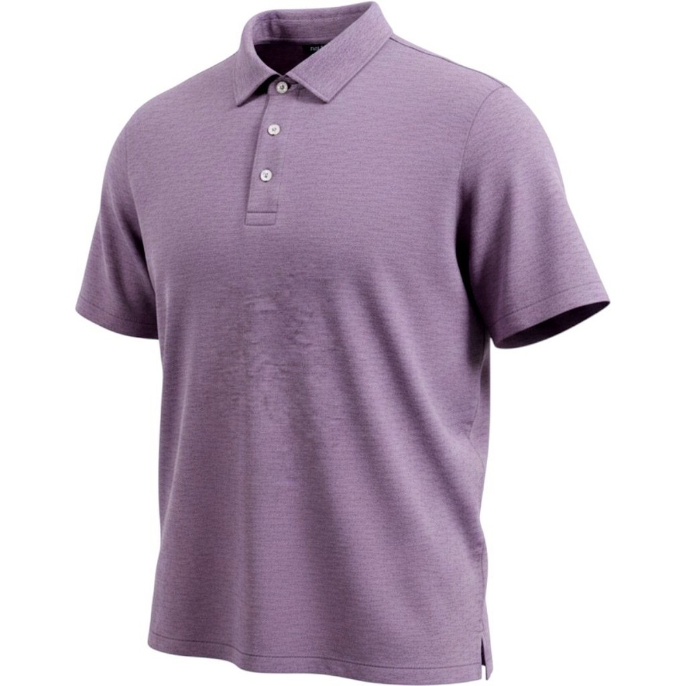 Faherty Reserve Movement Polo Shirt Mens L Heather Lavender Purple Pima Cotton